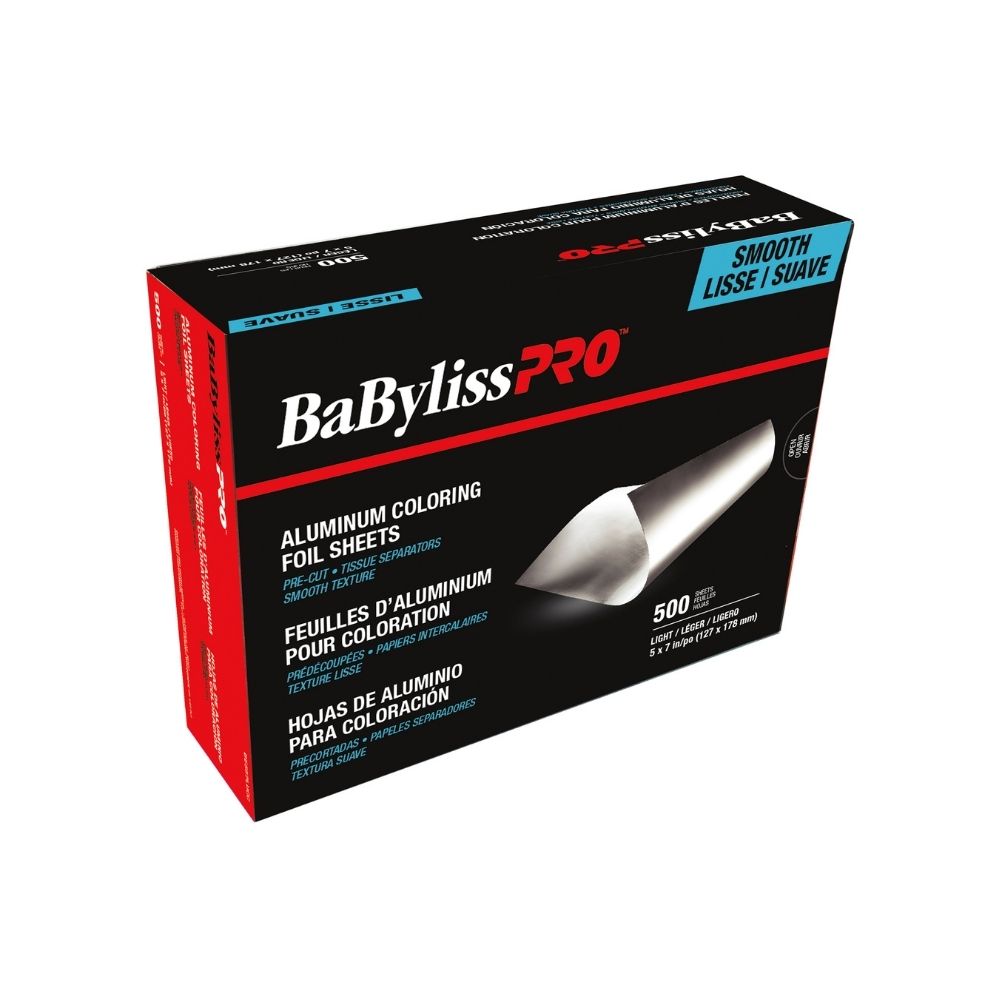 BABYLISSPRO PAPIER ALUM LISSE LEGER 5X7PO BTE500