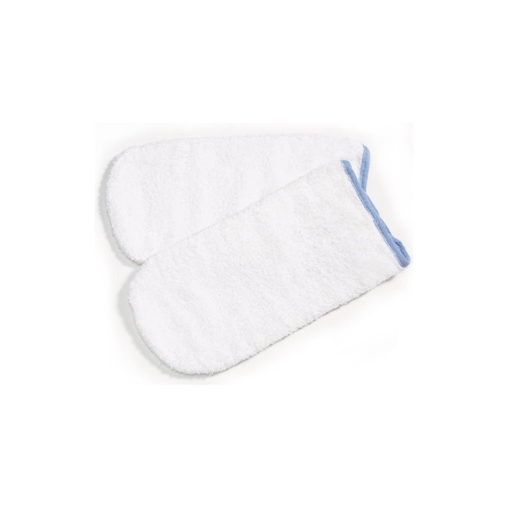 SATIN SMOOTH TERRY CLOTH MITTENS