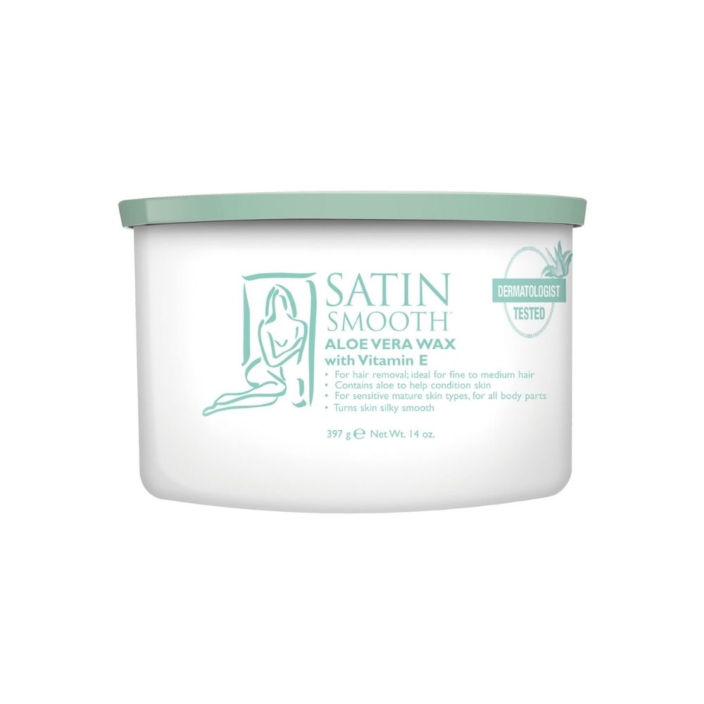 SATIN SMOOTH ALOE VERA WAX WITH VITAMINE E 14OZ