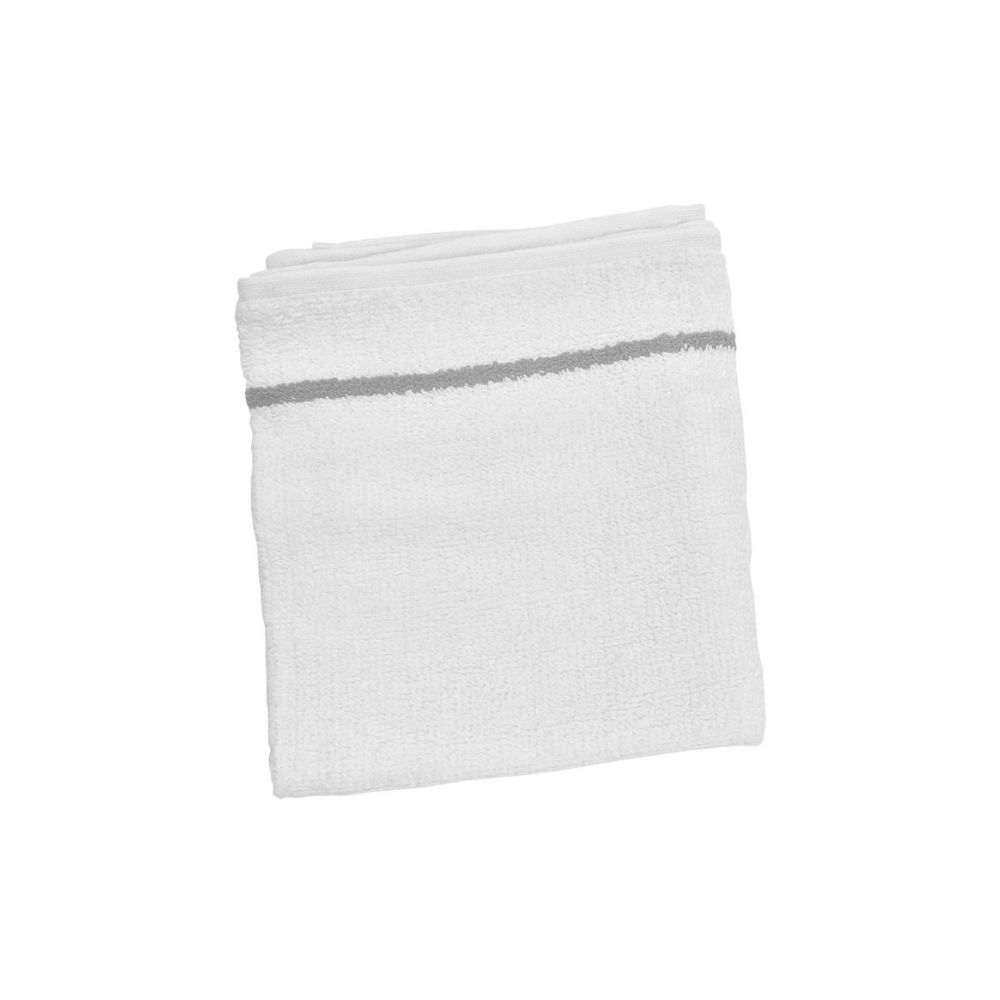 BABYLISSPRO WHITE TOWELS GREY STRIPE 16X30 12/PACK