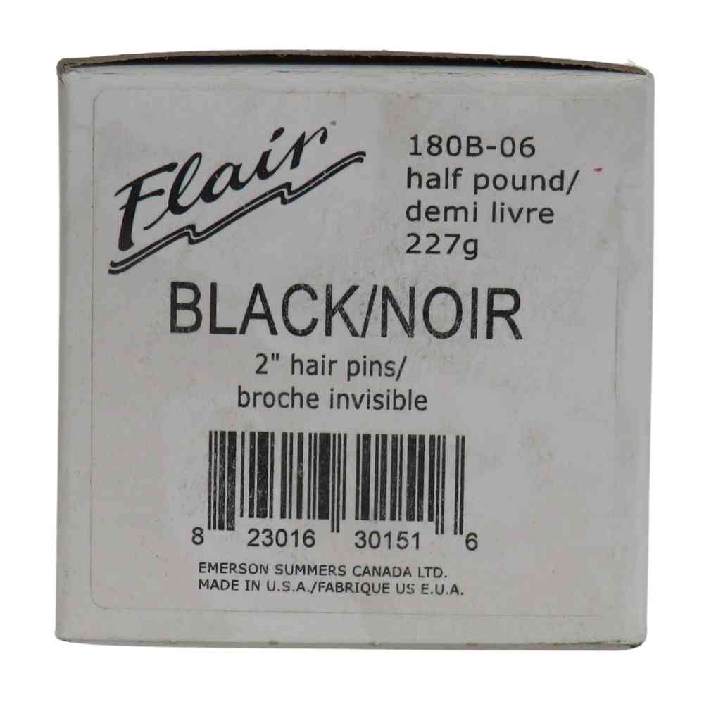 FLAIR HAIR PIN BLACK 1/2LB
