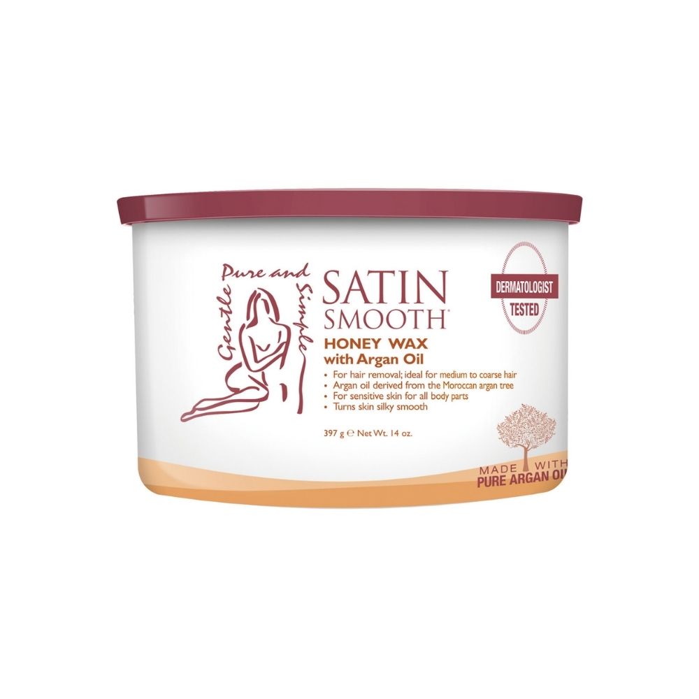 SATIN SMOOTH HONEY WAX WITH ARGAN OIL 14OZ