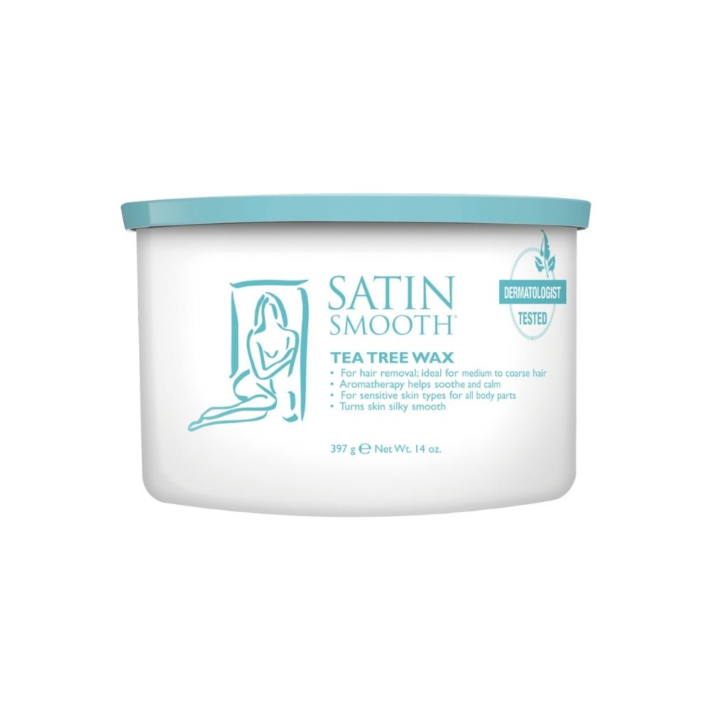 SATIN SMOOTH TEA TREE WAX 14OZ