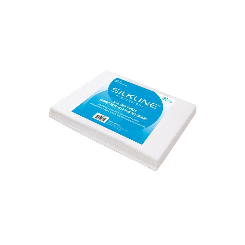 SILKLINE NAIL CARE TOWELS 12X16'' PACK50