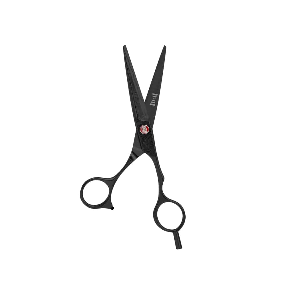 KASHO DAMASCUS SERIES DLC CISEAUX INCLINE NOIR AVEC DIAMANT 6PO EDITION LIMITEE