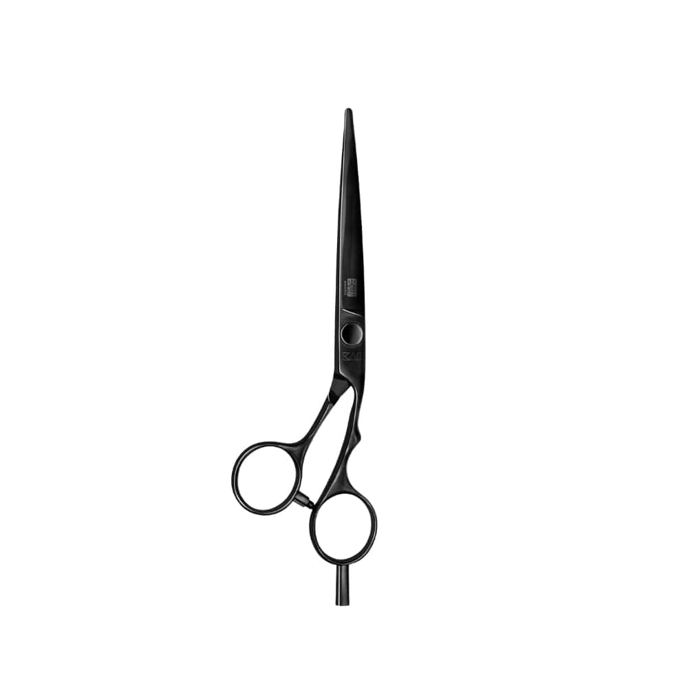KASHO SILVER SERIES DLC SHEAR OFFSET BLACK WITH DIAMOND 6IN