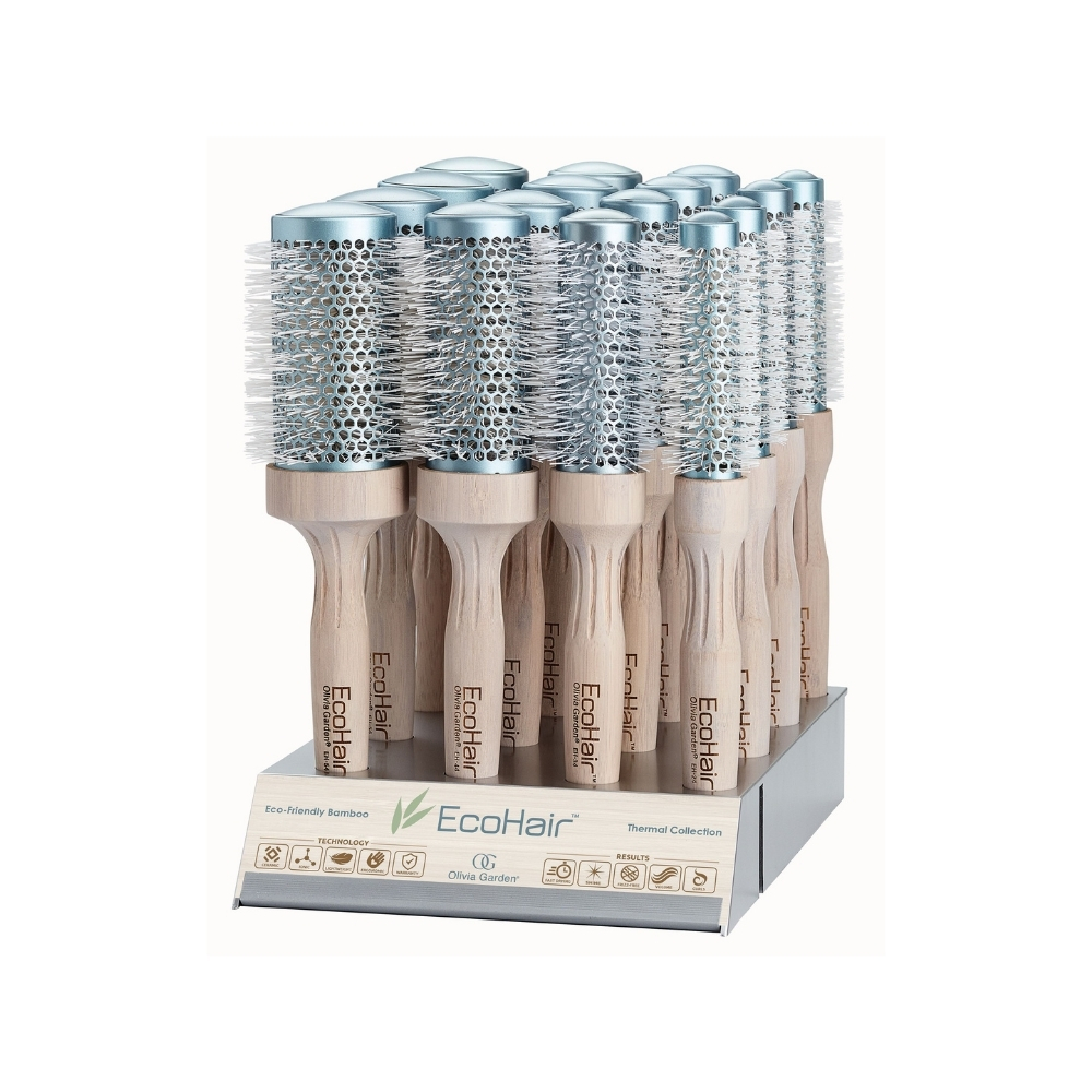 OLIVIA GARDEN ECOHAIR THERMAL BRUSHES BAMBOO SET 16