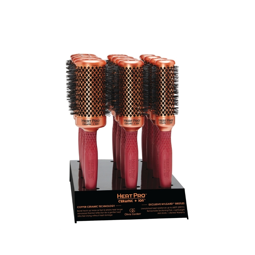 OLIVIA GARDEN HEAT PRO CERAMIC ION ENS 12 BROSSES