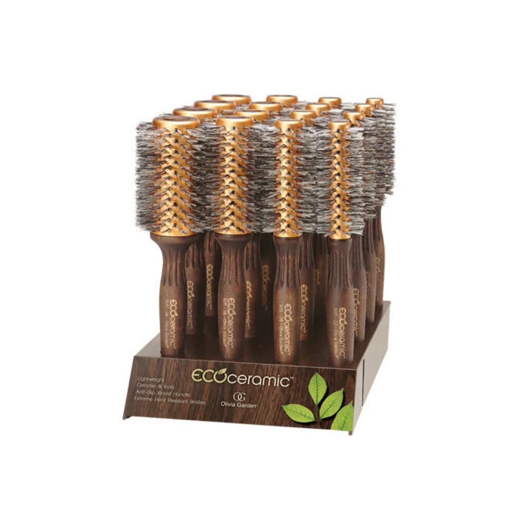 OLIVIA GARDEN ECOCERAMIC BROSSE ENS 16 POILS SOUPLE