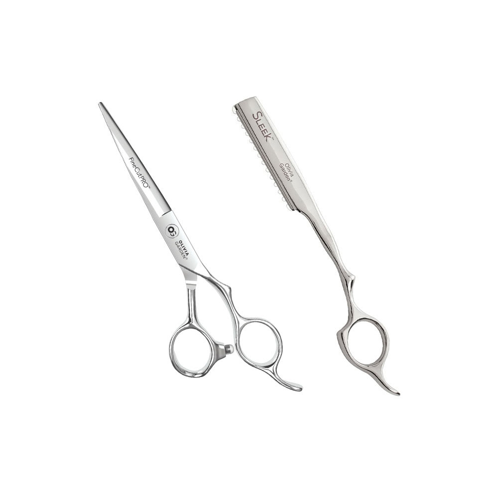 OLIVIA GARDEN FINECUT ENSEMBLE CISEAUX 6 PO ET RASOIR