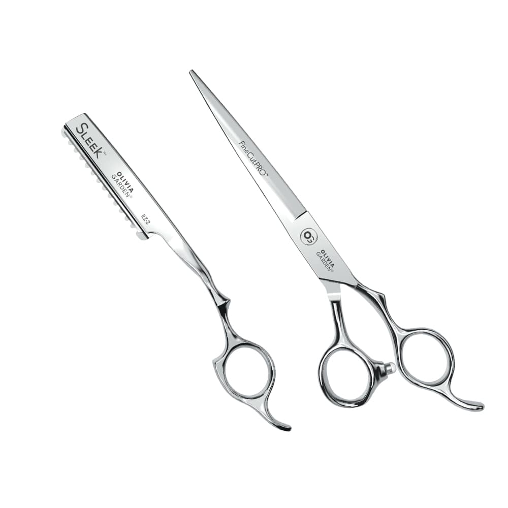 OLIVIA GARDEN FINECUT ENSEMBLE CISEAUX 6.5 PO ET RASOIR