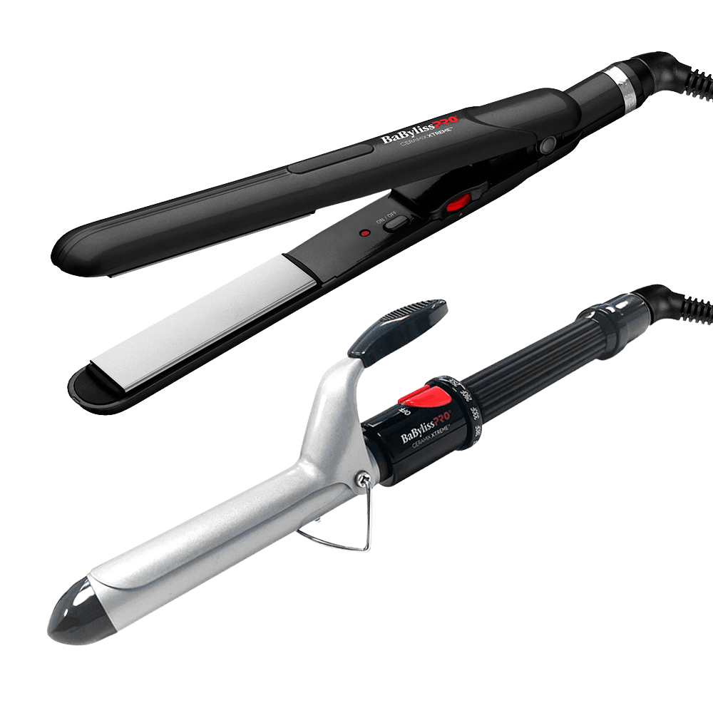 BABYLISSPRO DUO FLAT IRON AND CERAMIC CURLING IRON
