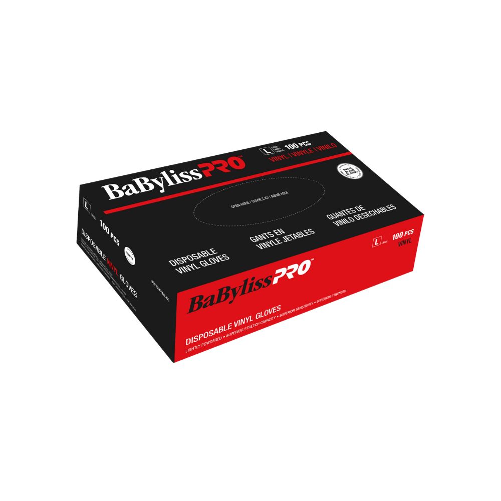 BABYLISSPRO GANTS VINYLE CLAIR POUDRE GRAND BTE/100