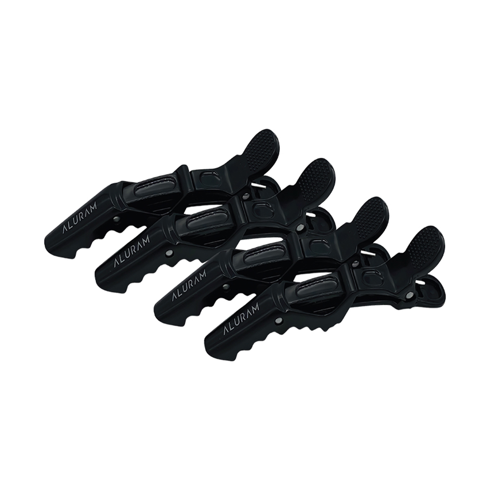 ALURAM BLACK ALLIGATOR CLIPS 4PACK