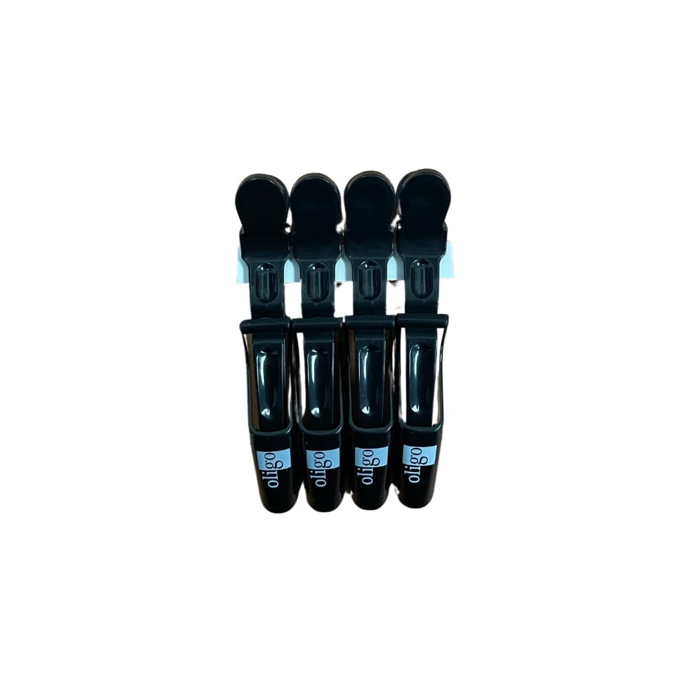 OLIGO ALLIGATOR CLIPS (PACK OF 4) BLACK