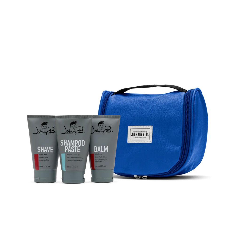 JOHNNY B ENSEMBLE DE 3 PRODUITS OVERNIGHT TOILETRY