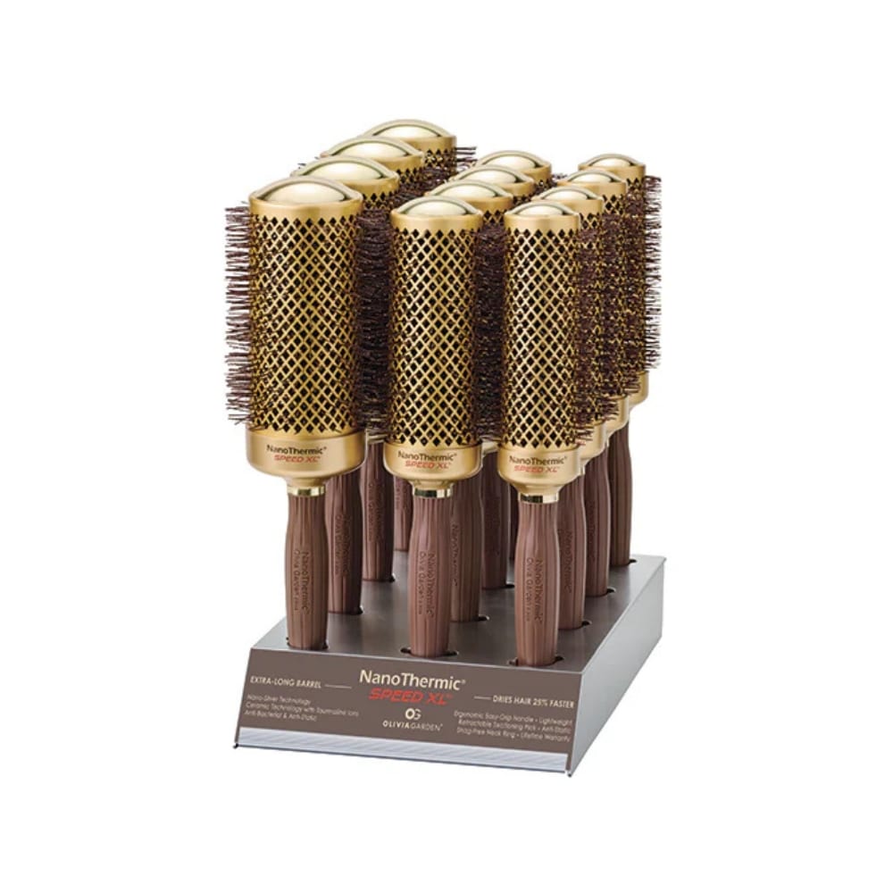 OLIVIA GARDEN NANOTHERMIC SPEED XL SET OF 12 BRUSHES