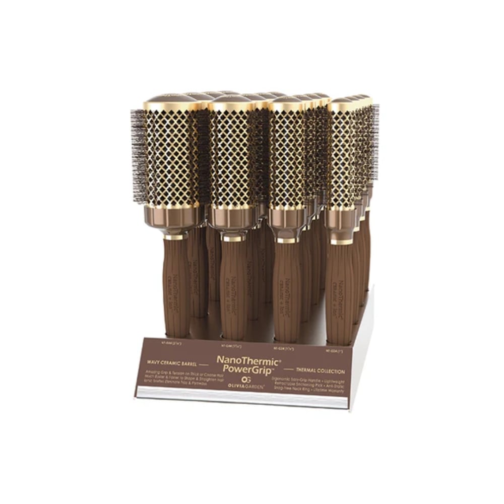 OLIVIA GARDEN POWER GRIP THERMAL SET OF 16 BRUSHES