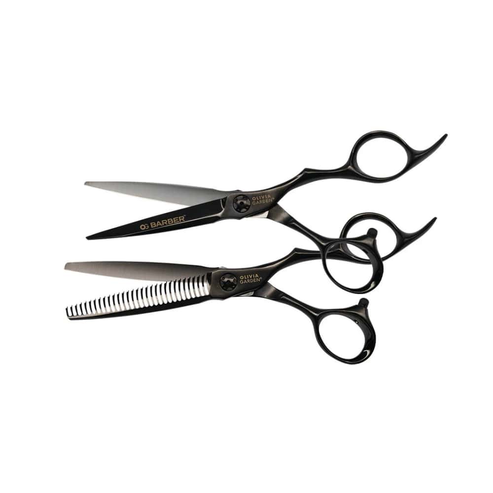 OLIVIA GARDEN ENSEMBLE CISEAUX BARBER 5.75 PO ET AMINCIR DROIT