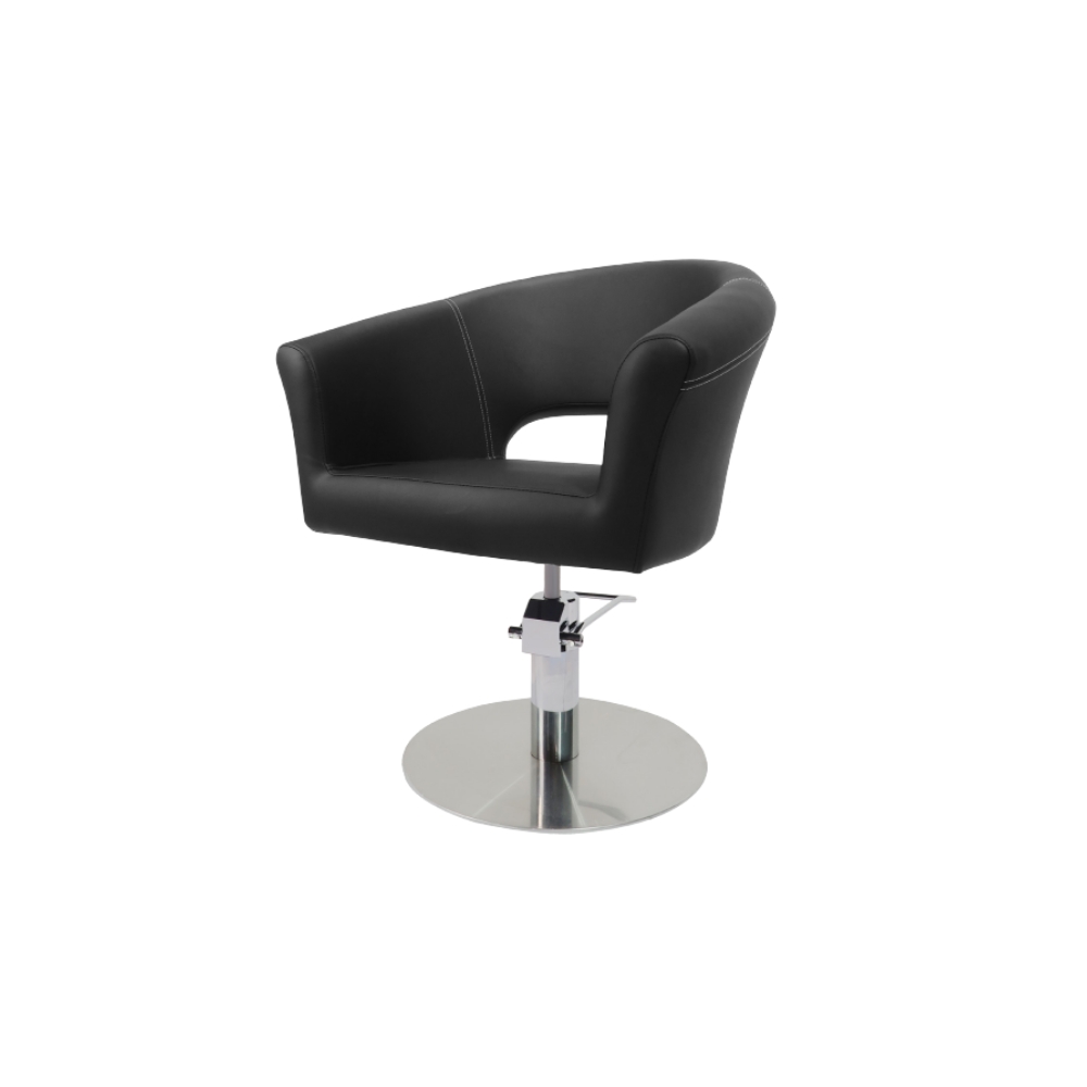 NOEMY BLACK CHAIR SQUARE BASE FOOTREST