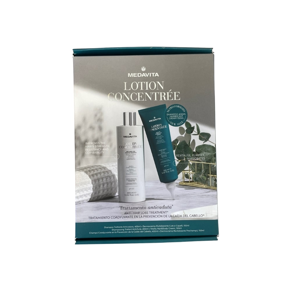 MEDAVITA DUO LOTION CONCENTRÉE ANTICHUTE SHAMPOOING 400ML DERMOCREME REVITALISANTE 150ML