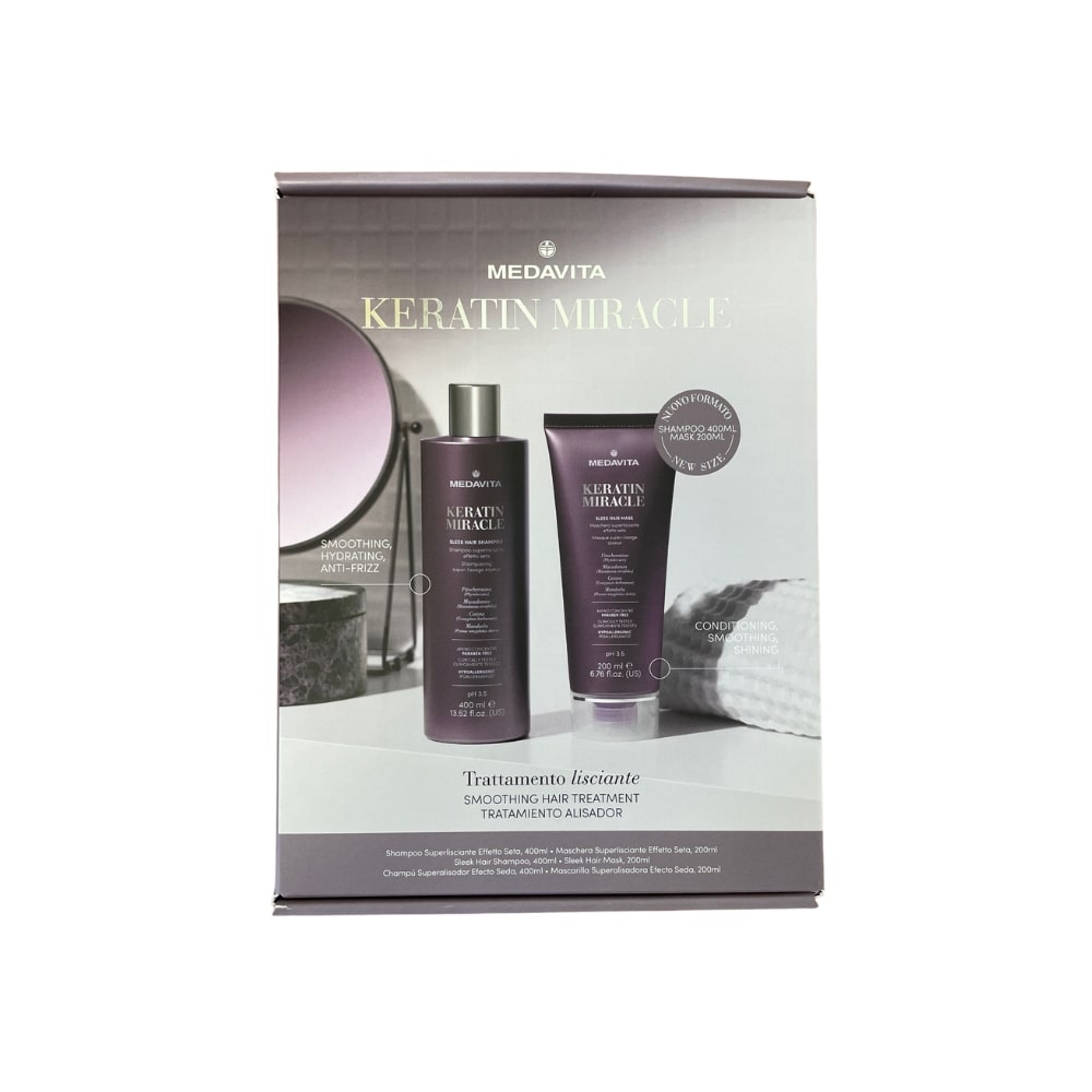 MEDAVITA KERATIN MIRACLE DUO SHAMPOO 400ML AND MASK 200ML