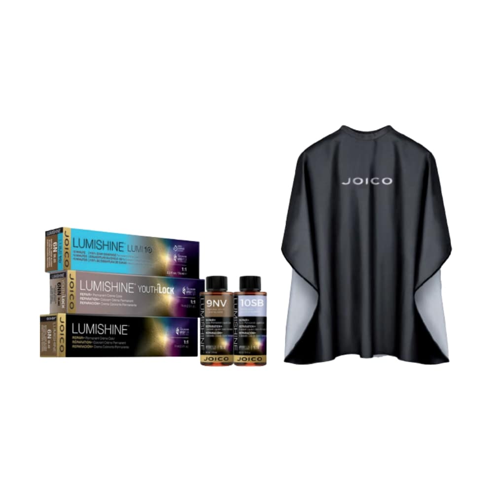 JOICO LUMISHINE, BUY 12 LUMISHINE SHADES OF YOUR CHOICE AND RECEIVE A FREE CAPE