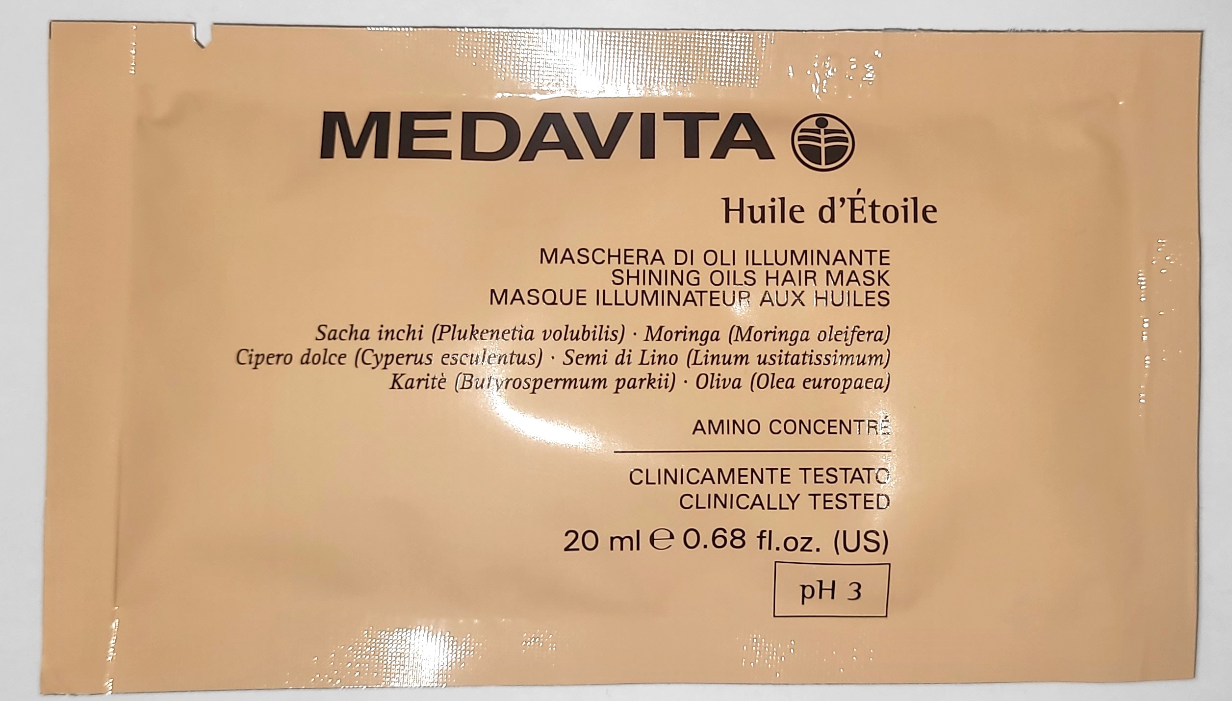 MEDAVITA HUILE D ETOILE MASQUE ILLUMINATEUR 20ML