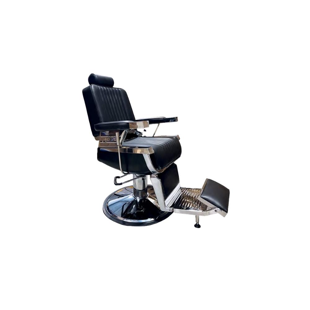 CHARLY BARBER CHAIR WITH RED HEADREST