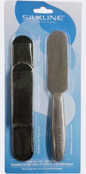 SILKINE ENSEMBLE DE LIMES POUR PIEDS EN ACIER INOXYDABLE