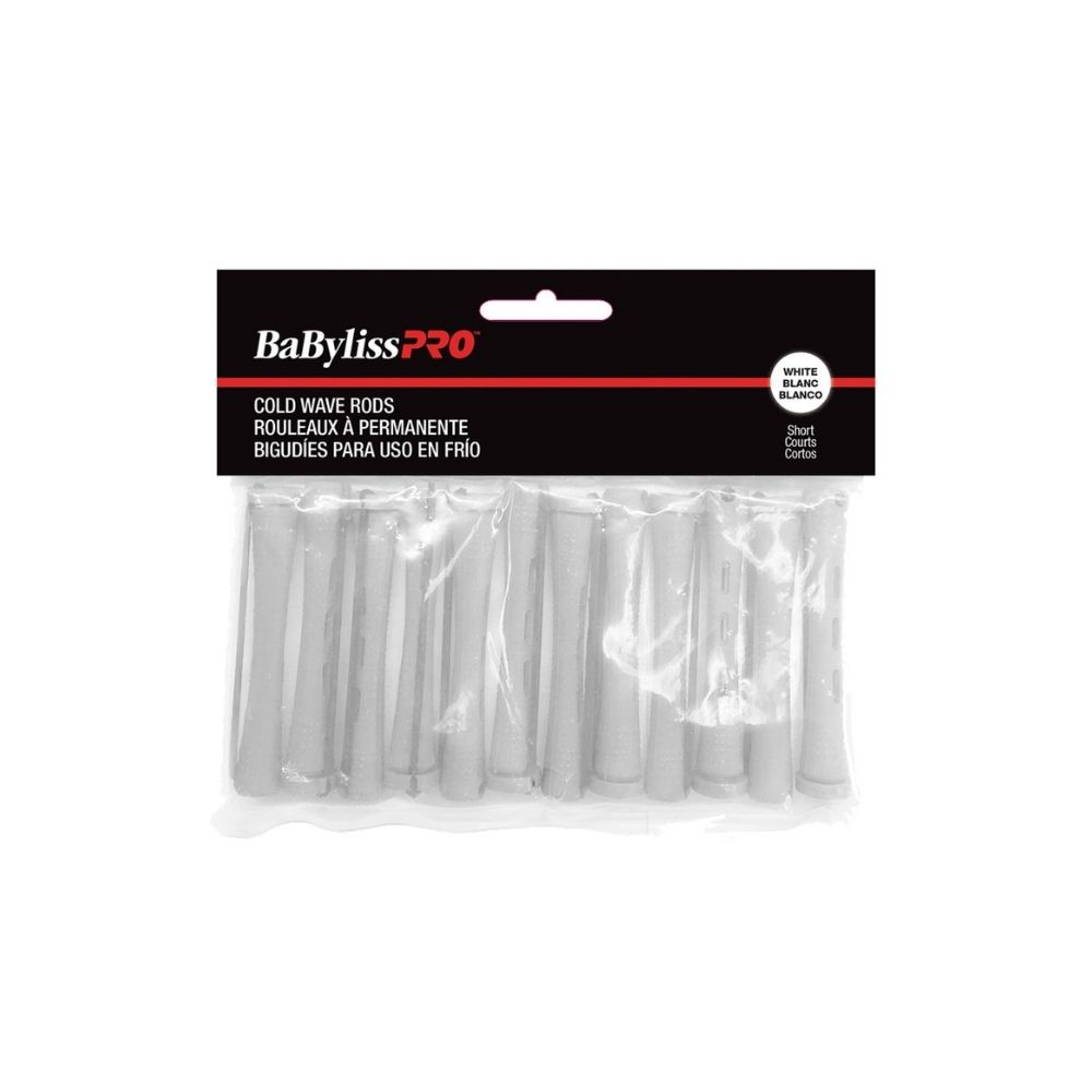 BABYLISSPRO SHORT WHITE COLD WAVE RODS 12/PACK