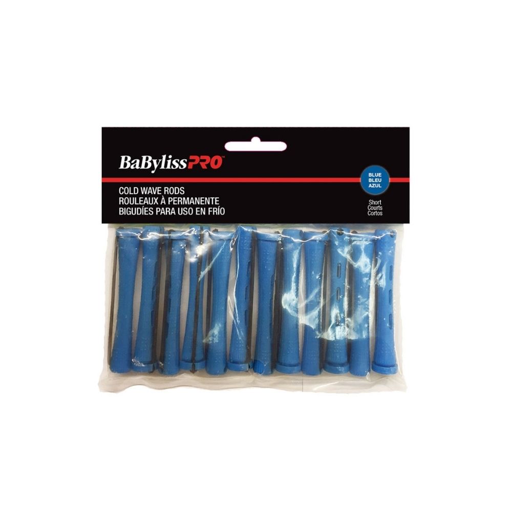 BABYLISSPRO SHORT BLUE COLD WAVE RODS 12/PACK