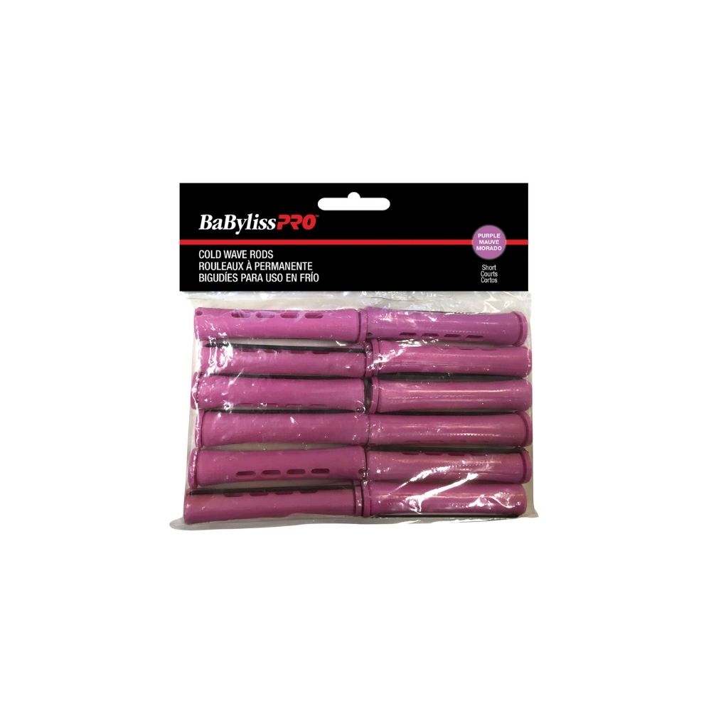 BABYLISSPRO LONG PURPLE JUMBO COLD WAVE RODS 12/PACK