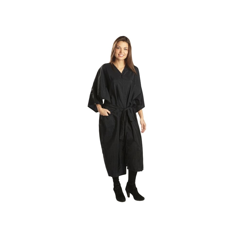 BABYLISSPRO KIMONO AVEC POCHE NYLON FROISSE NOIR