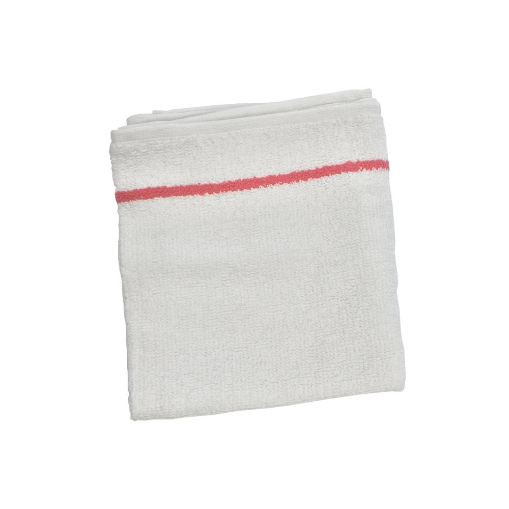 BABYLISSPRO WHITE TOWELS CHERRY STRIPE 16X27 12/PACK