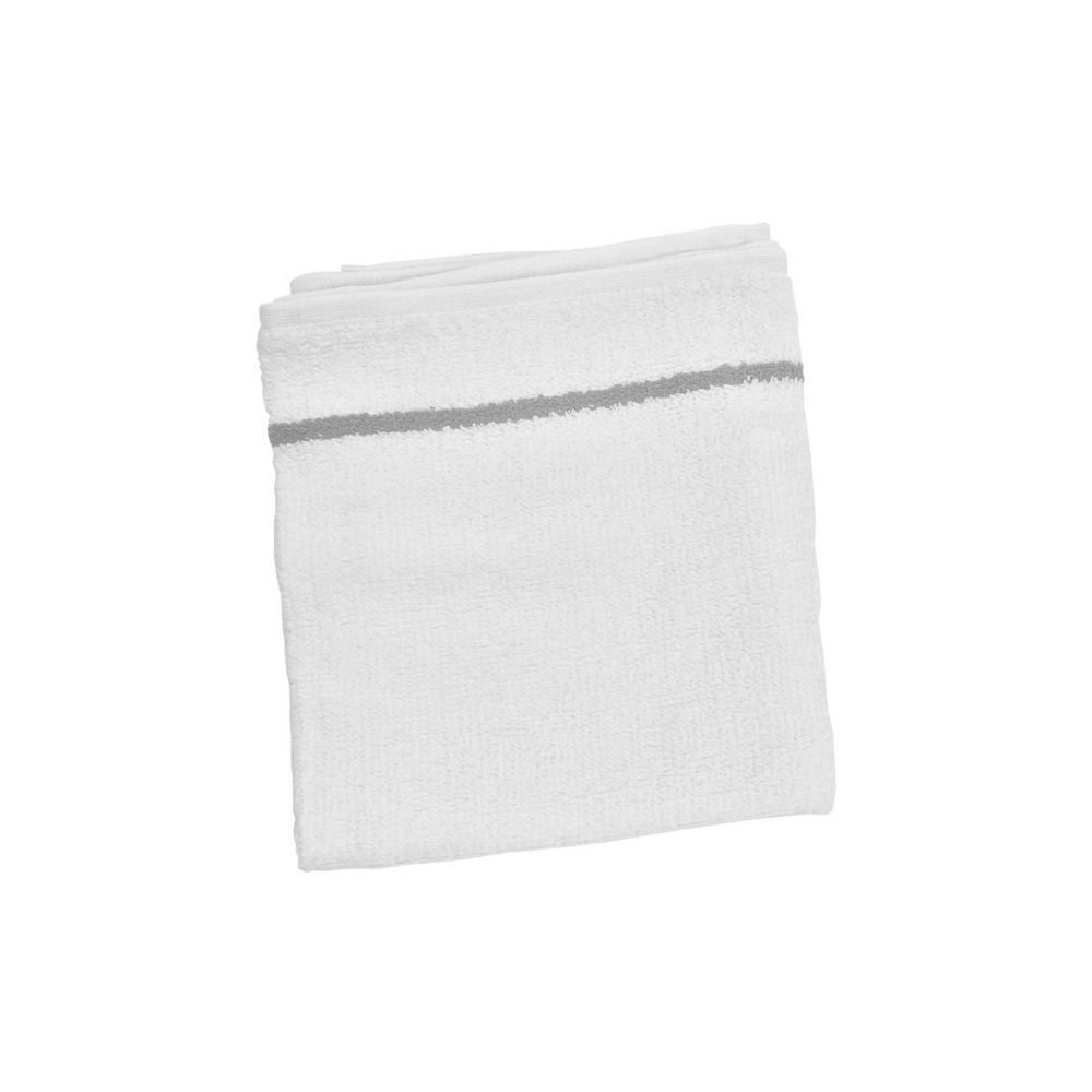 BABYLISSPRO WHITE TOWELS GREY STRIPE 16X30 12/PACK