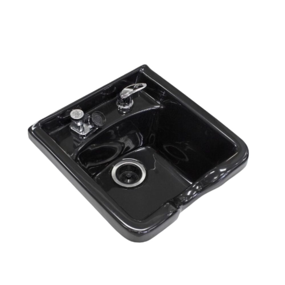 TAKARA SHAMPOO BLACK BOWL 100 WITH FAUCET 550