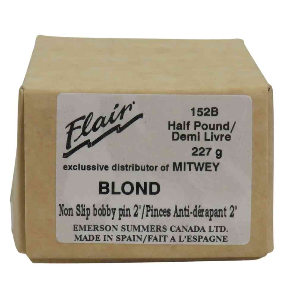 FLAIR BOB PIN ANTIDERAPANTE BLONDE 152B 2" REG.1/2LB