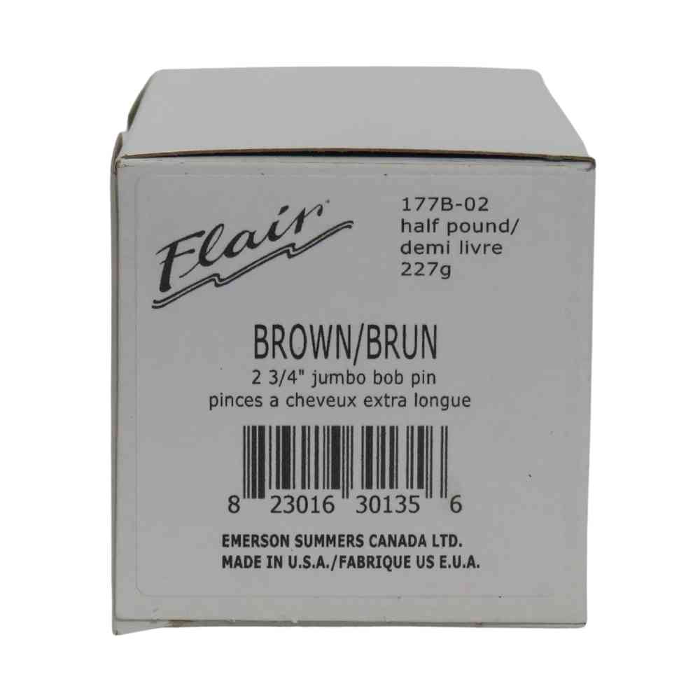 FLAIR BOB PIN BRUNE JUMBO 1/2LB