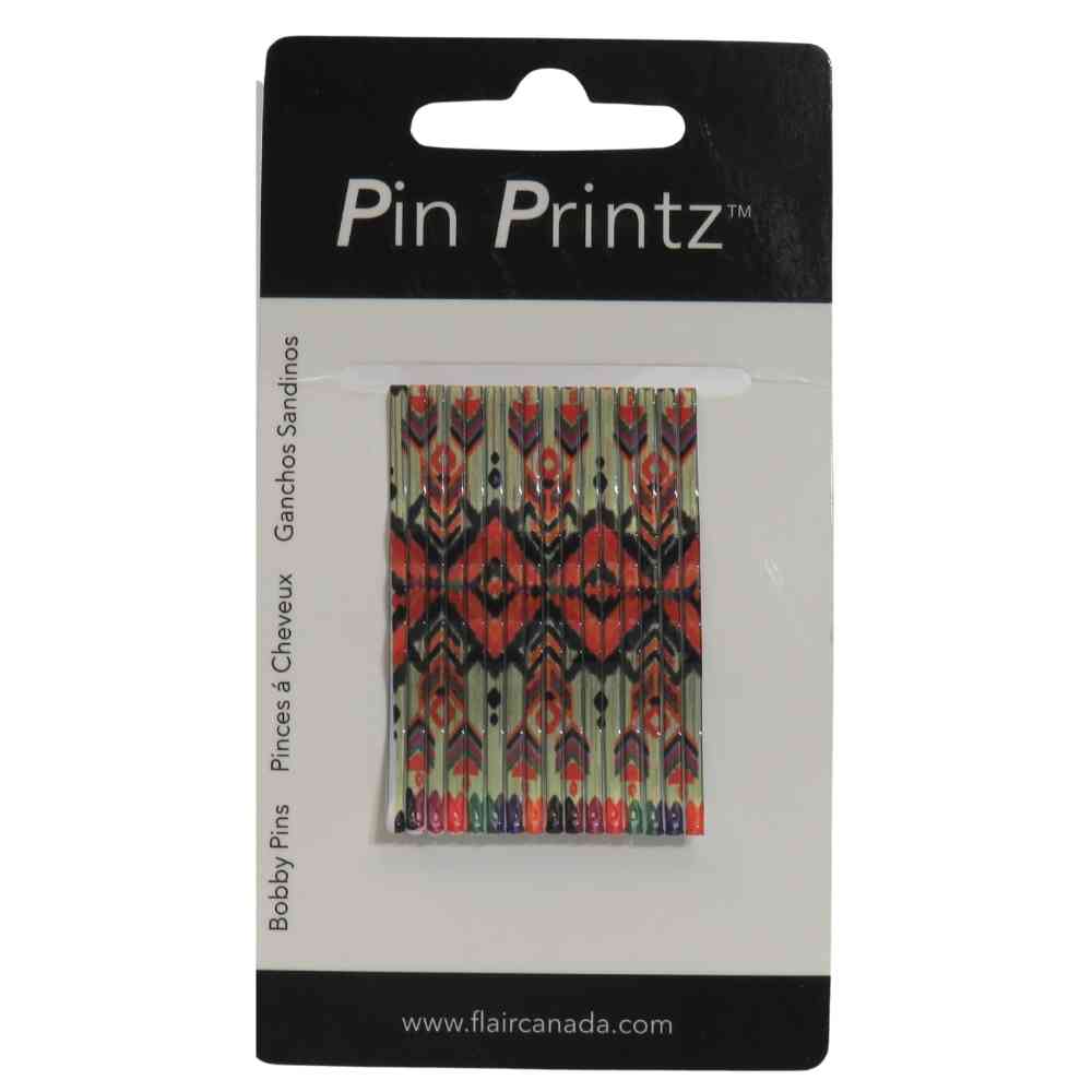 FLAIR CARTE BOBBY PIN MOTIF AZTEC MUTICOLORE