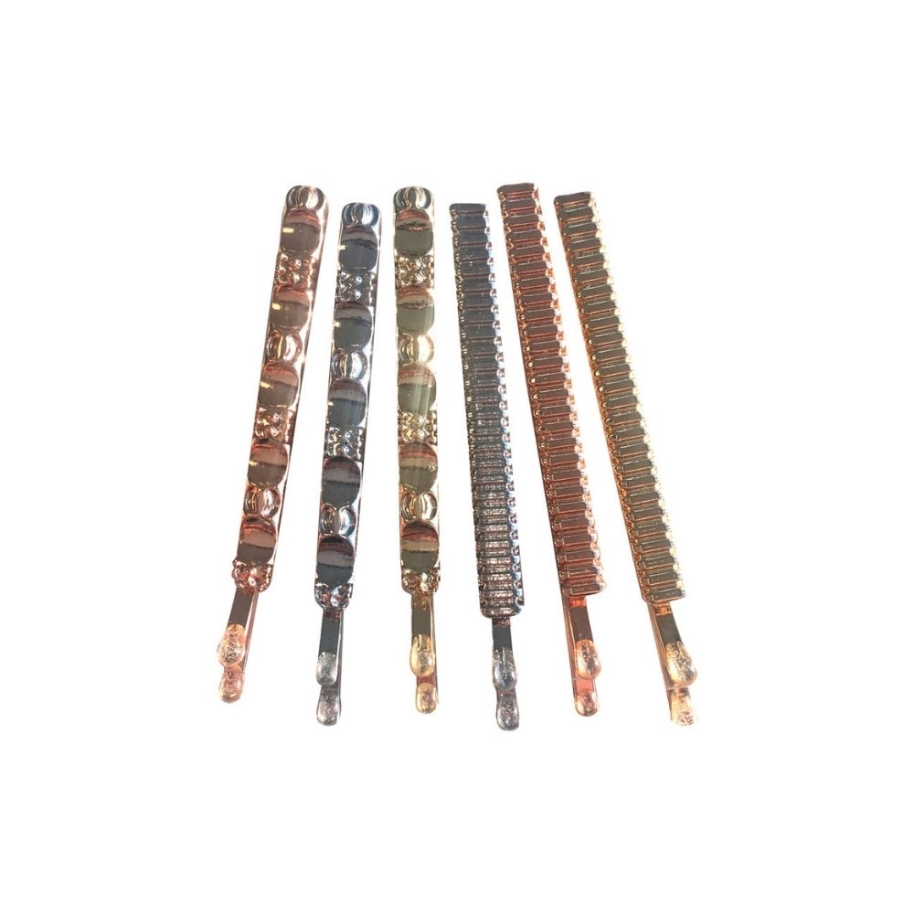 BABYLISSPRO HAIR PINS SET TEXTURED 3 COLORS PK6