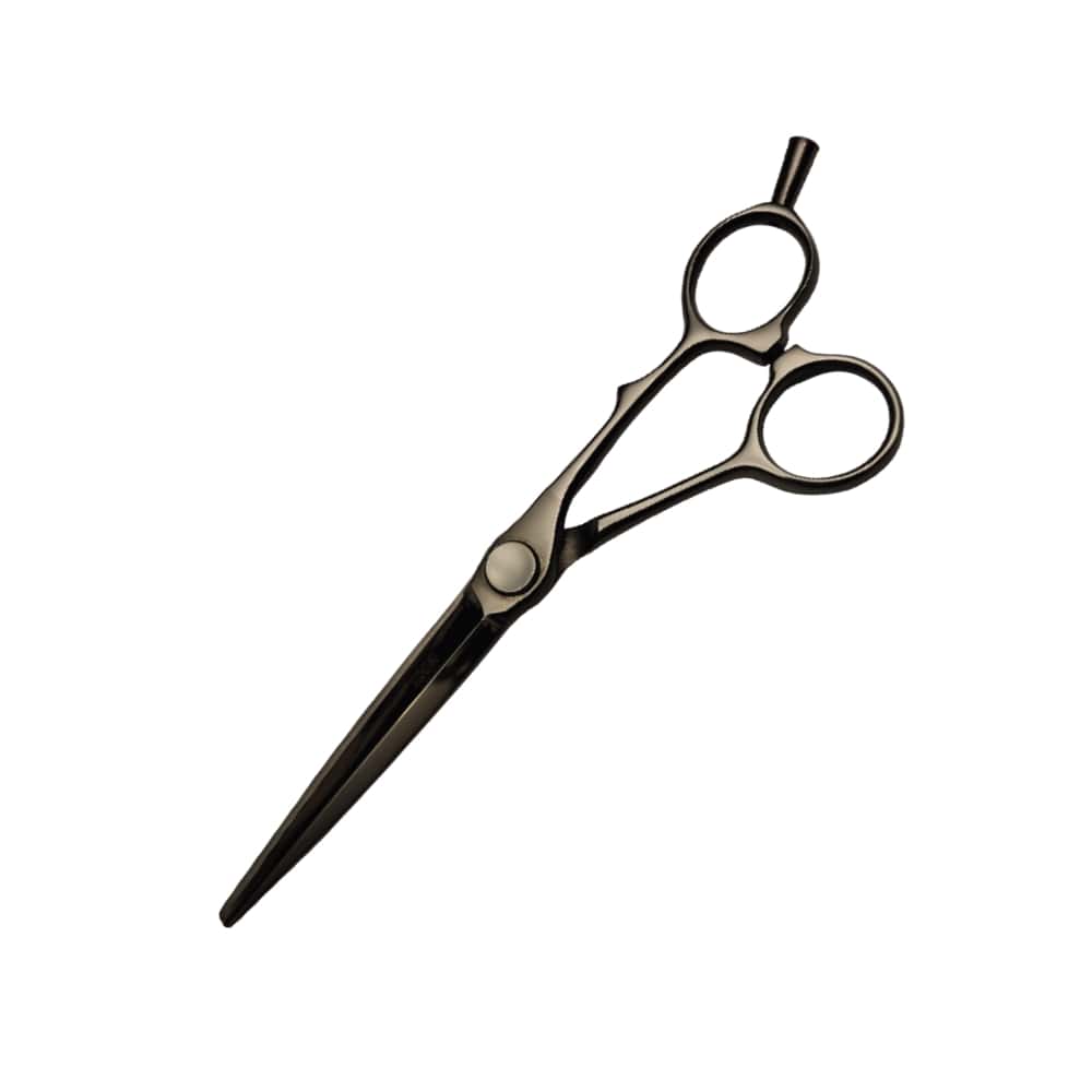 KASHO MILLENIUM SERIES DLC SHEAR KML-65-OS-DLC OFFSET BLACK WITH DIAMOND 6.5IN