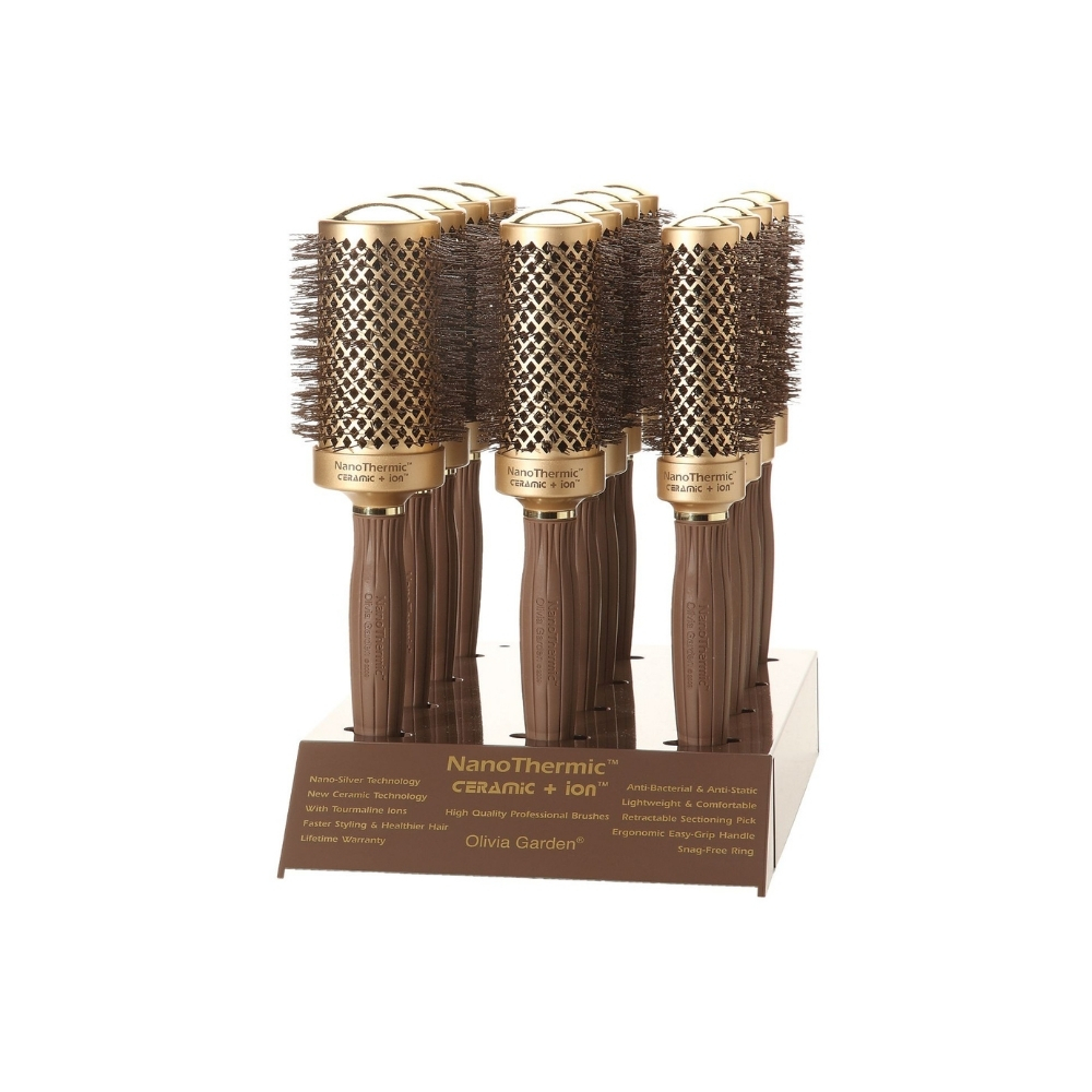 OLIVIA GARDEN NANOTHERMIC SET OF 12 ROUND BRUSHES
