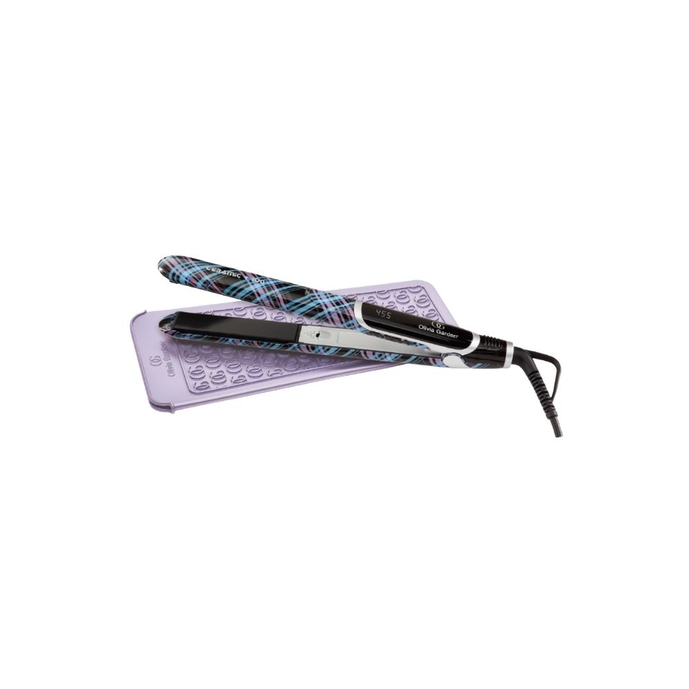 OLIVIA GARDEN CERAMIC ION FLAT IRON PLAID 1IN