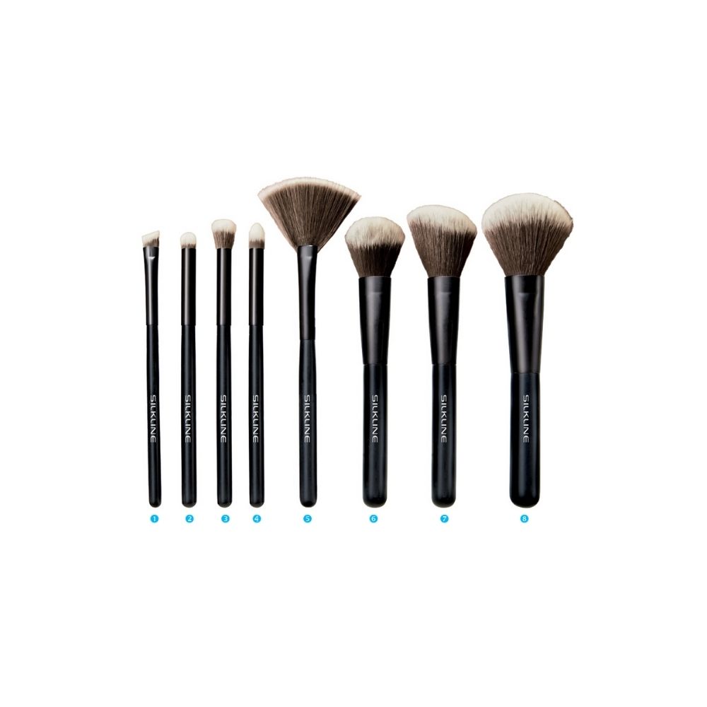 SILKLINE ENSEMBLE PINCEAUX DE MAQUILLAGE 8PCS