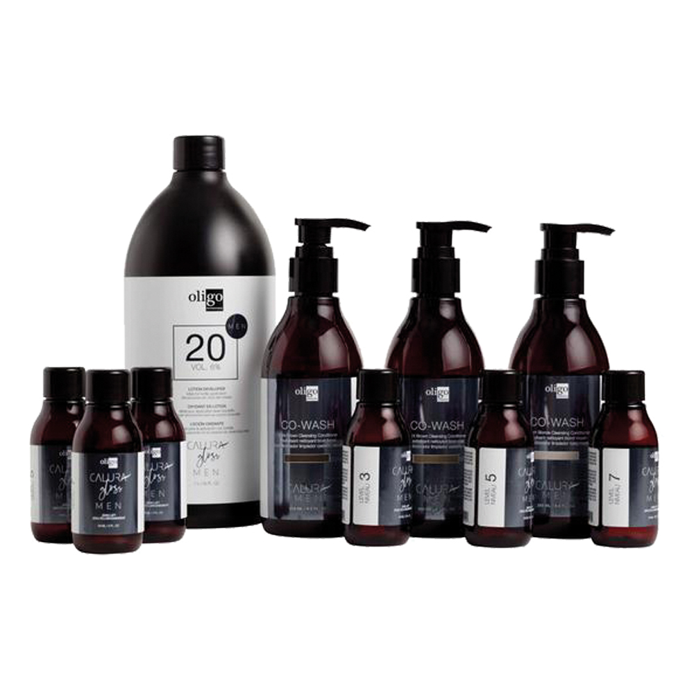 OLIGO CALURA GLOSS MEN SHADES AND CO WASH KIT