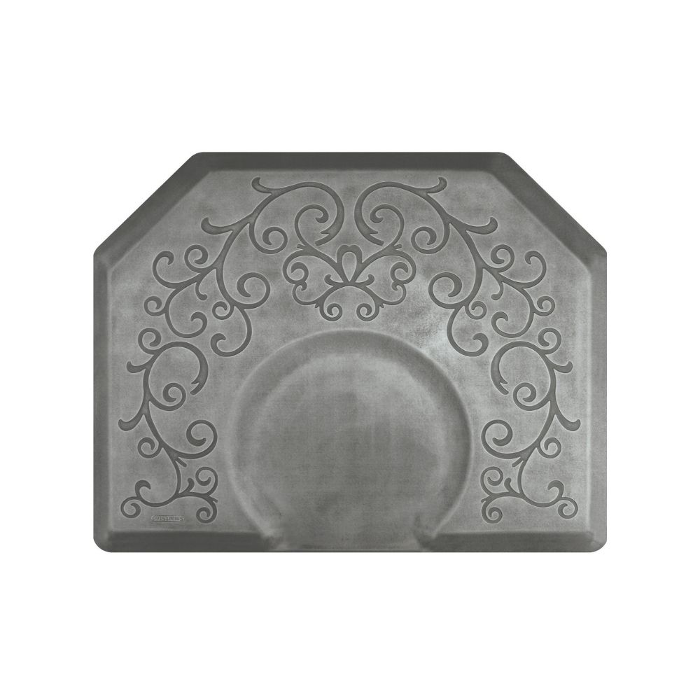 SMART STEP BELLA MAT HEXAGON ROUND SILVER 4X5