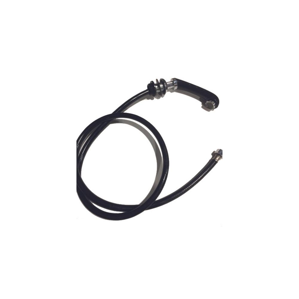 ENSEMBLE BOYAU ET DOUCHETTE STYLE TELEPHONE NOIR