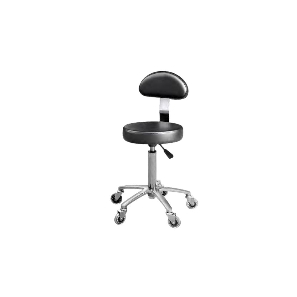 INFASHION TABOURET ROND AVEC DOSSIER BASE ETOILE