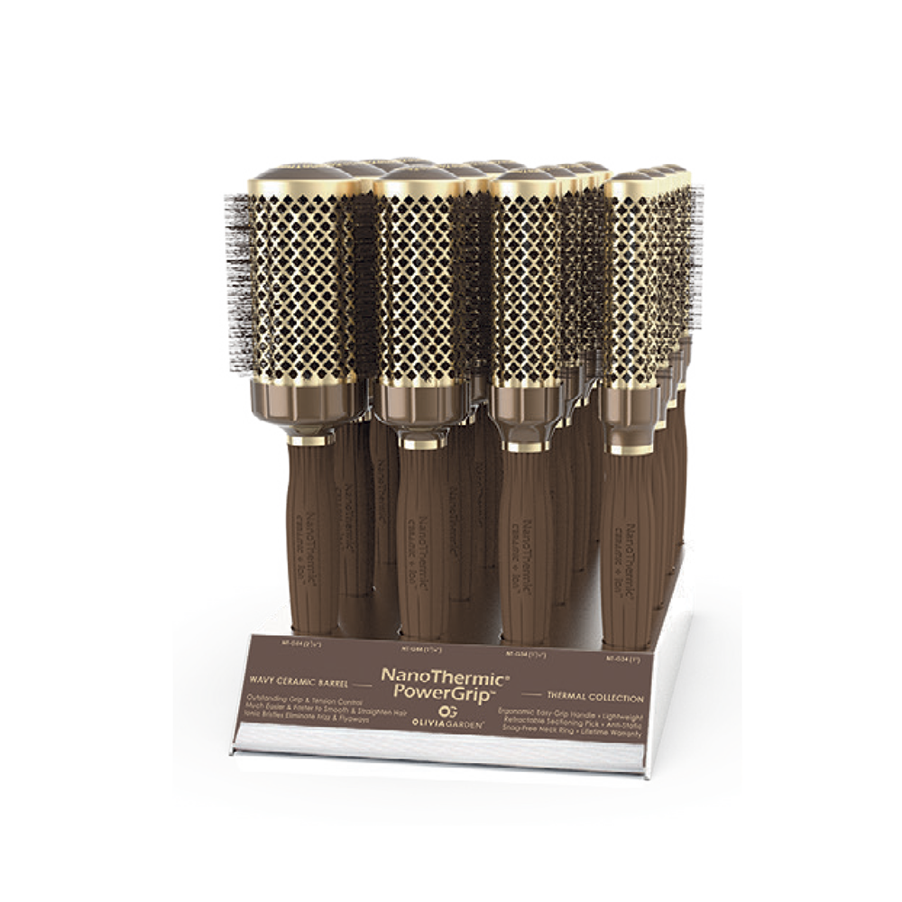 OLIVIA GARDEN POWER GRIP THERMAL SET OF 16 BRUSHES